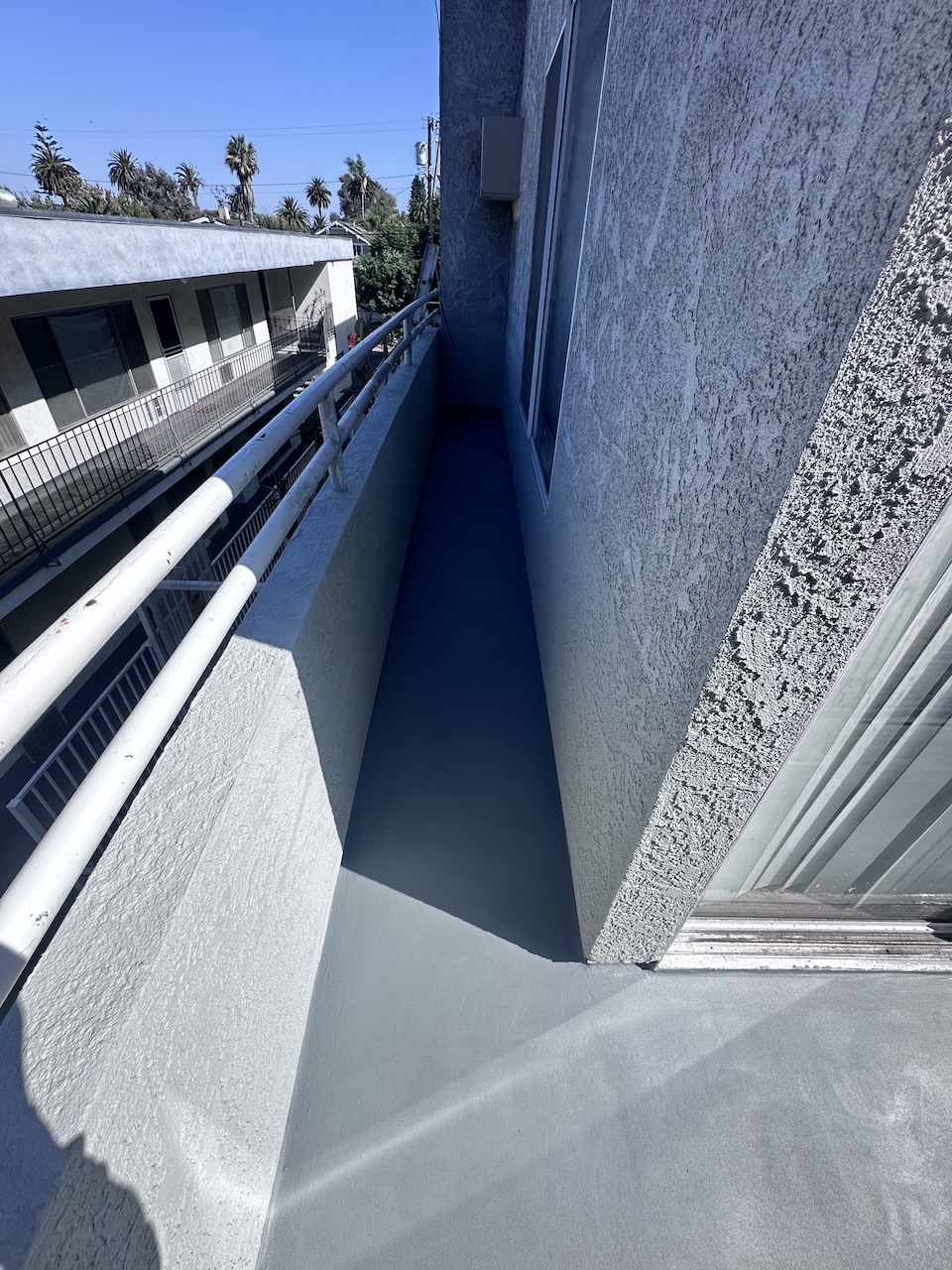 Completed balcony waterproofing, Los Angeles